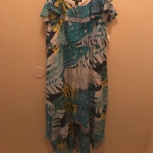 Floral print off shoulder dress